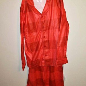 boy/girl pajama set, size 8, red checkered, brand - target K-367